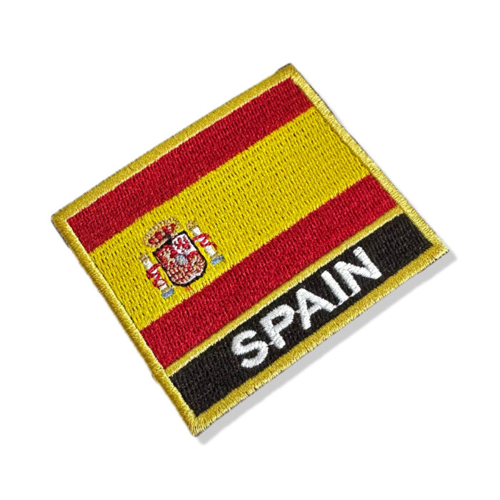 BP0084N-001 Bandeira Espanha Patch Bordado 7,5x6,3cm