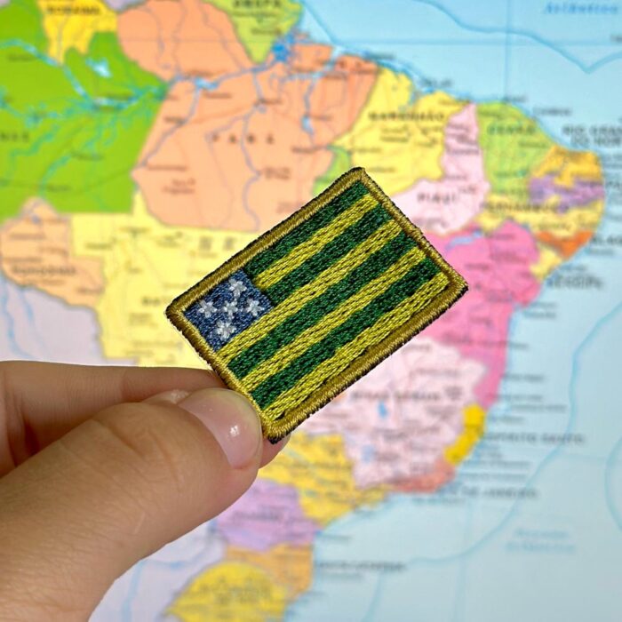 BE0172-031 Bandeira Goiás Patch Bordado 3,8x2,5cm - Image 3