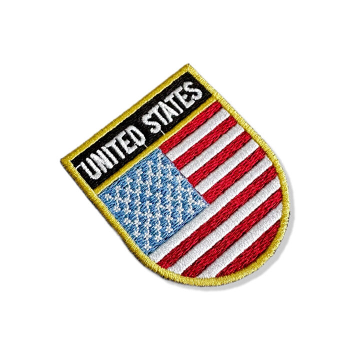 BP0055E-011 Bandeira USA EUA Patch Bordado 5,7x6,8cm