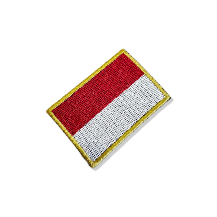 BP0419-011 Bandeira Indonésia Patch Bordado 5,7x3,8cm