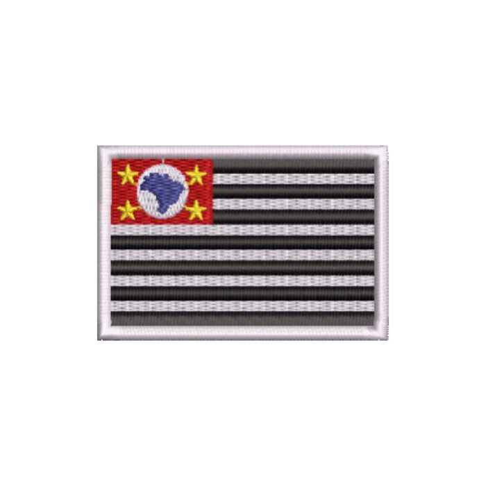 BE0045-006 Bandeira São Paulo Brasil Patch Bordado 7,5x5,0cm - Imagem 6