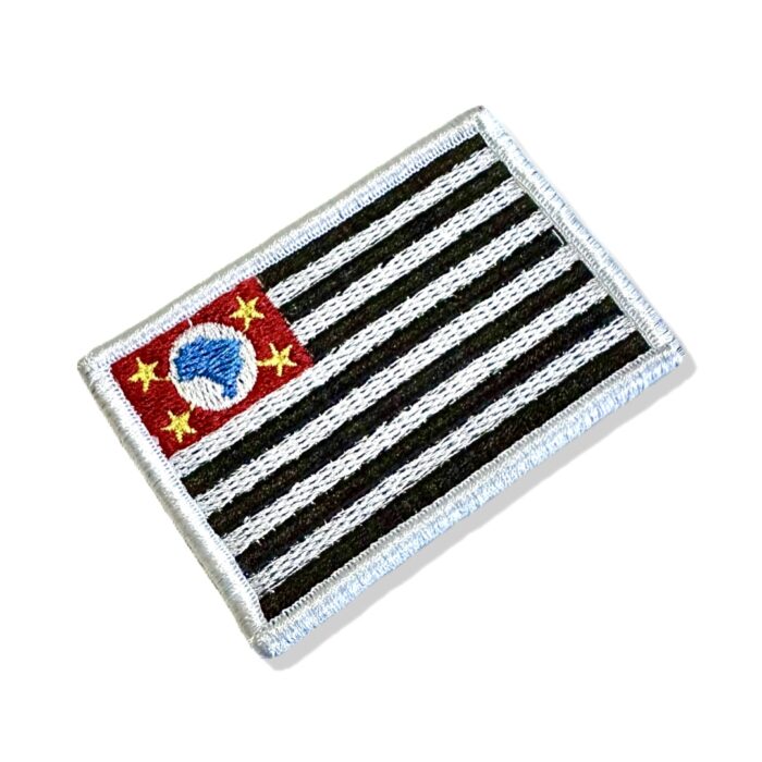 BE0045-006 Bandeira São Paulo Brasil Patch Bordado 7,5x5,0cm - Imagem 4
