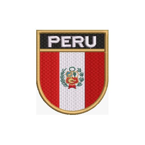 Akacha Embroidered Peru Flag Patch – Iron-On / Thermoadhesive (7 X 4.5 Cm)