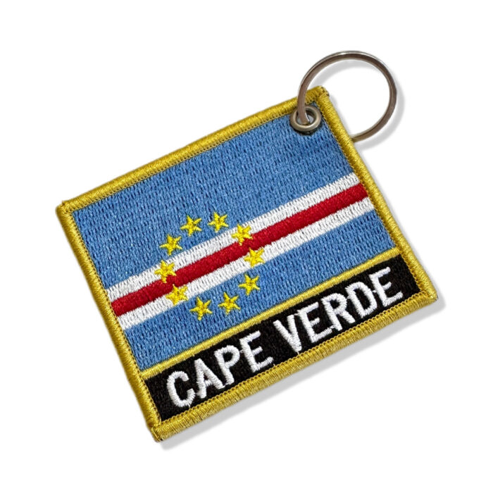 BP0434N-001 Bandeira Cabo Verde Patch Bordado 7,5x6,3cm - Imagem 5