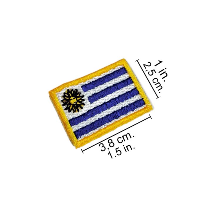 BP0023-031 Bandeira Uruguai Patch Bordado 3,8x2,5cm - Imagem 2