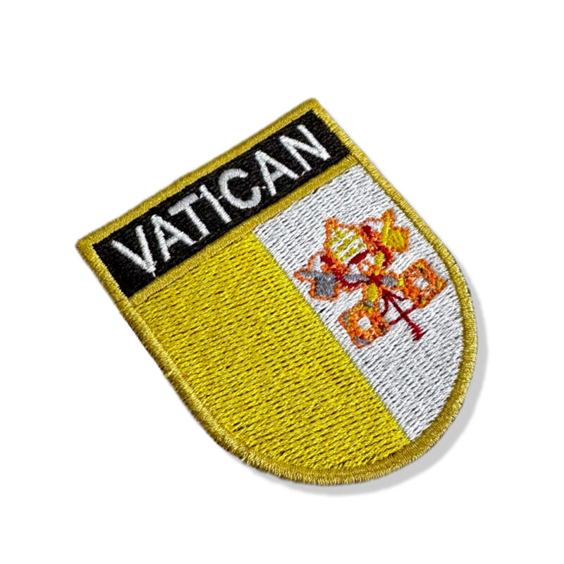 BP0060E-001 Bandeira Vaticano Patch Bordado 6,8x8,0cm
