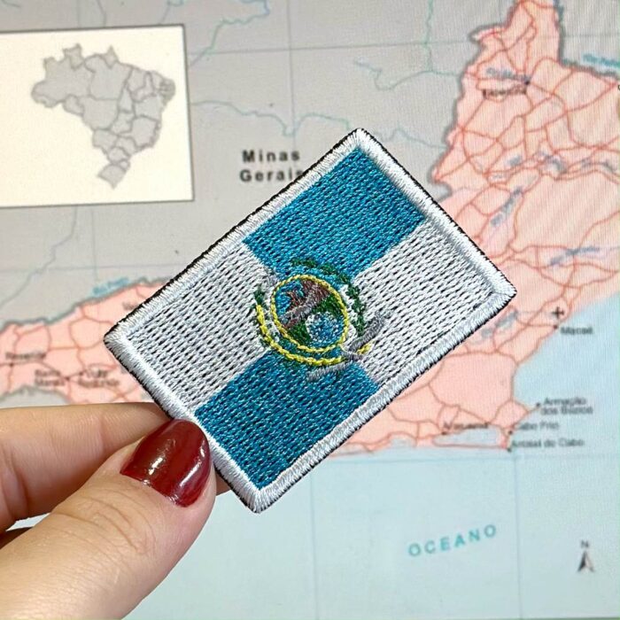 BE0136-016 Bandeira Rio de Janeiro Patch Bordado 5,7x3,8cm - Image 4