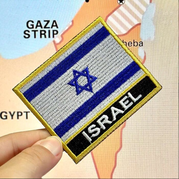 BP0009N-001 Bandeira Israel Patch Bordado 7,5x6,3cm - Image 3