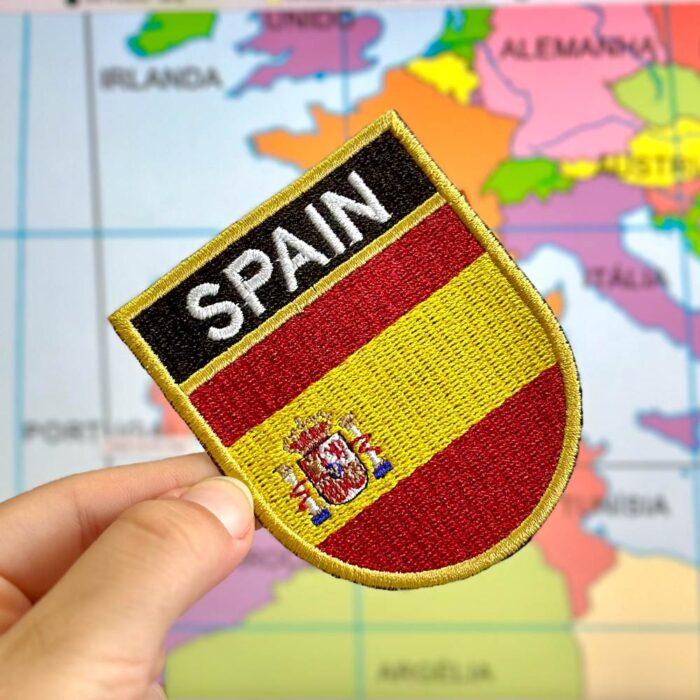 BP0084E-001 Bandeira Espanha Patch Bordado 6,8x8,0cm - Image 2