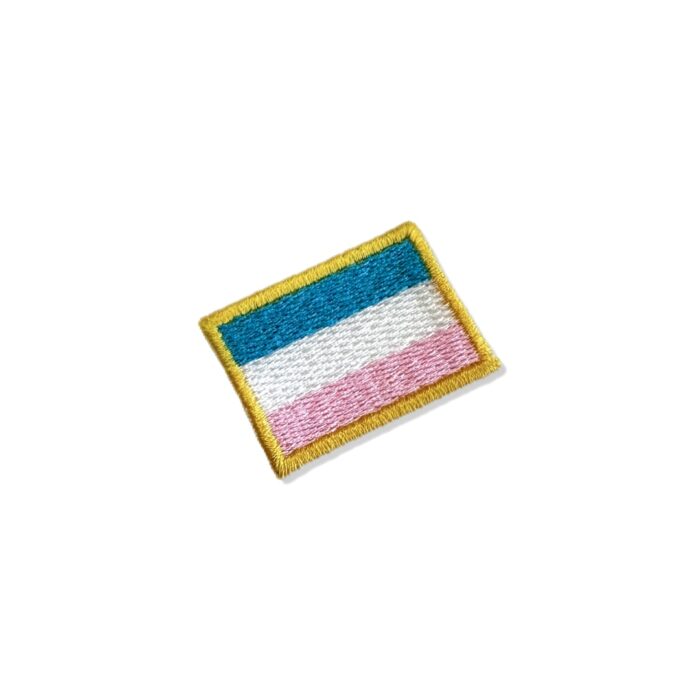 BE0031-031 Bandeira Espirito Santo Patch Bordado 3,8x2,5cm