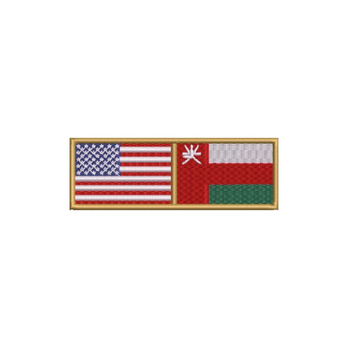 BP0055-0219-011 Bandeira USA Omã Patch Bordado 11x3,8cm - Image 7