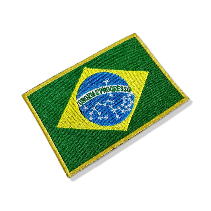 BP0403-021 Bandeira Brasil Patch Bordado 10,2x6,8cm