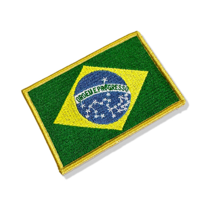 BP0403-021 Bandeira Brasil Patch Bordado 10,2x6,8cm - Image 3