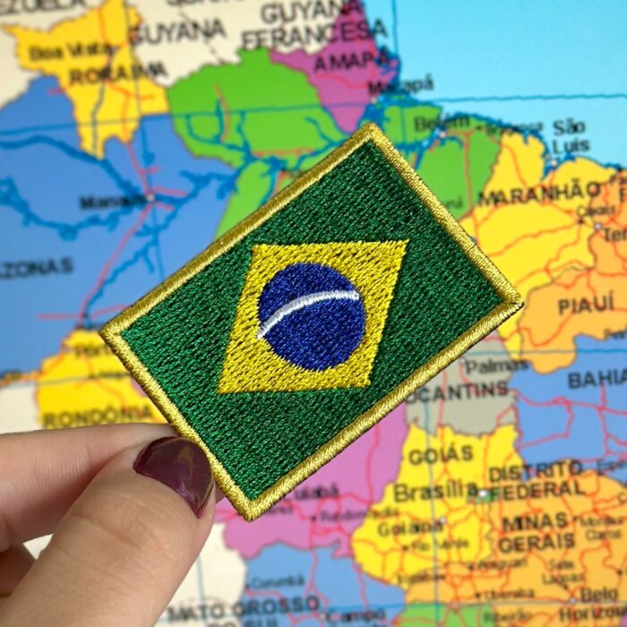 BP0405-011 Bandeira Brasil Patch Bordado 5,7x3,8cm - Image 4