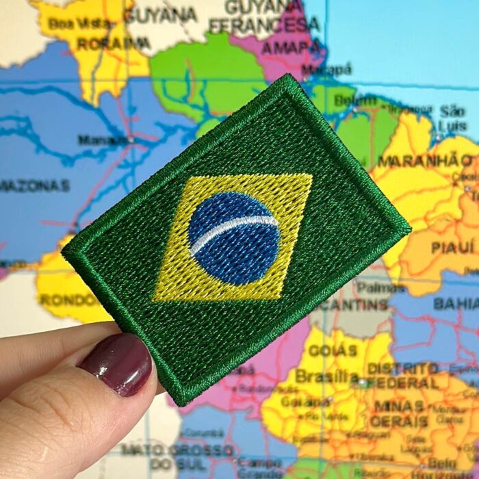 BP0405-015 Bandeira Brasil Patch Bordado 5,7x3,8cm - Image 2