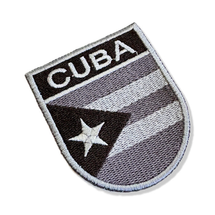 BP0010E-002 Bandeira Cuba Patch Bordado 6,8x8,0cm