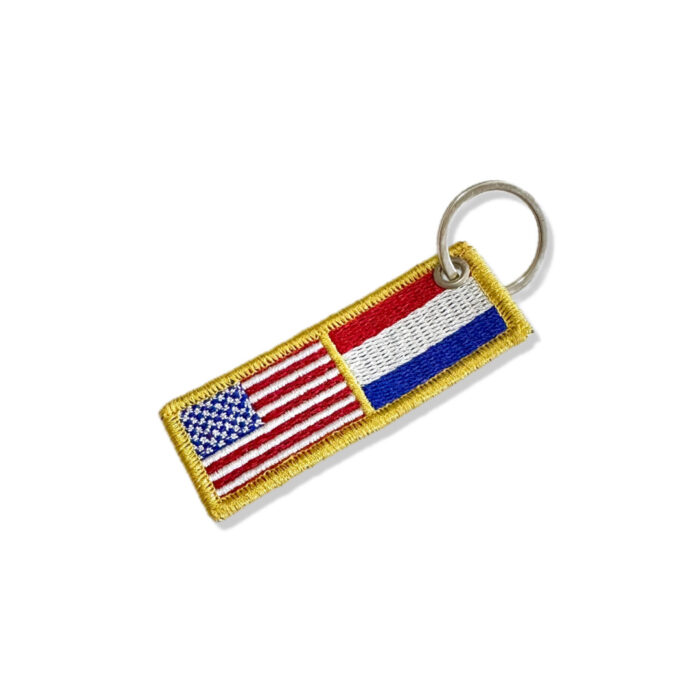 BP0055-0033-031 Bandeira USA Países Baixos Bordado 7,4x2,5cm - Imagem 5
