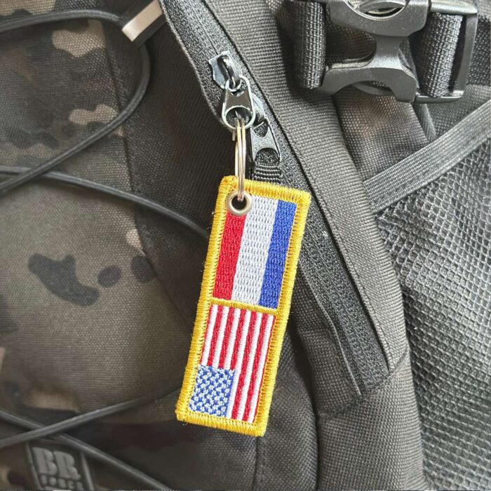 BP0055-0033-031 Bandeira USA Países Baixos Bordado 7,4x2,5cm - Imagem 6
