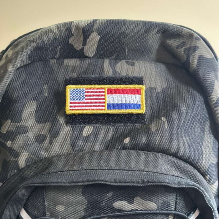 BP0055-0033-031 Bandeira USA Países Baixos Bordado 7,4x2,5cm - Imagem 4
