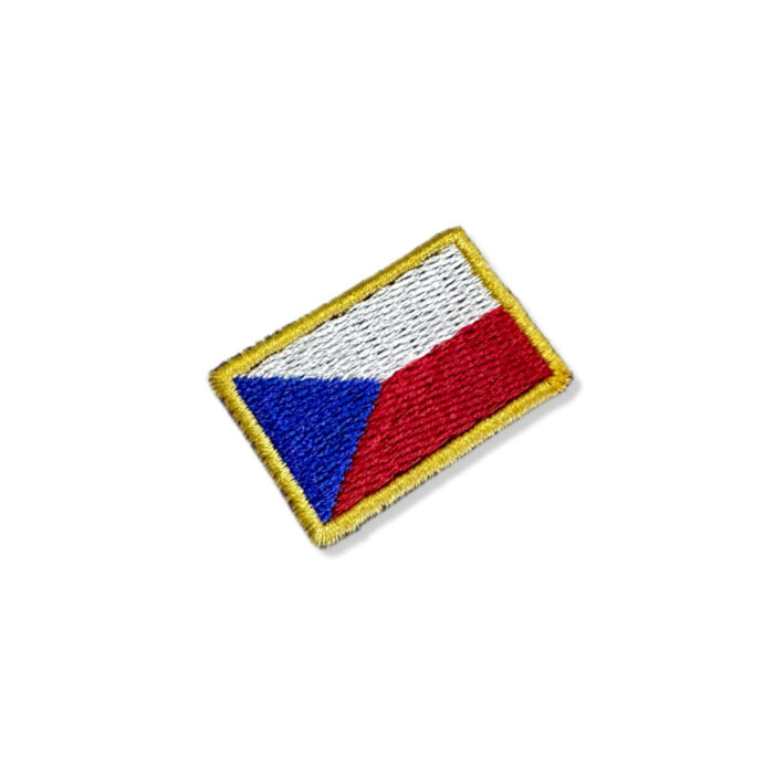 BP0085-031 Bandeira Republica Tcheca Patch Bordado 3,8x2,5cm