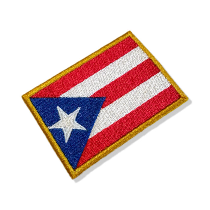 BP0101-001 Bandeira Porto Rico Patch Bordado 7,5x5,0cm