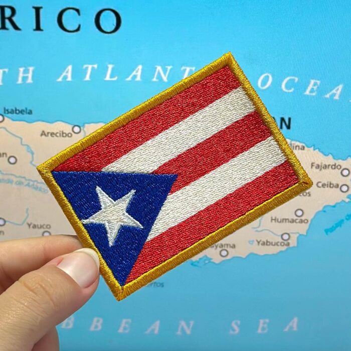 BP0101-001 Bandeira Porto Rico Patch Bordado 7,5x5,0cm - Image 2