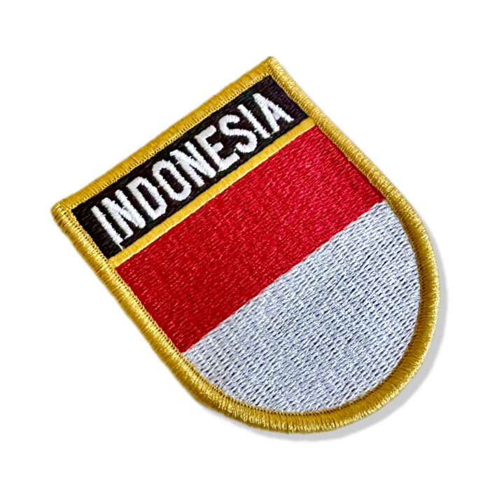 BP0419E-001 Bandeira Indonésia Patch Bordado 6,8x8cm - Image 3