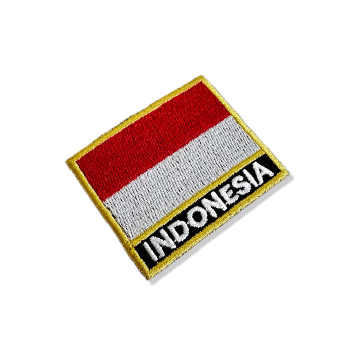 BP0419N-011 Bandeira Indonésia Patch Bordado 5,7x4,8cm