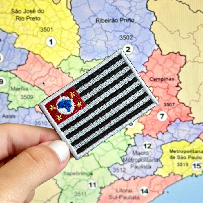 BE0045-016 Bandeira São Paulo Patch Bordado 5,7x3,8cm - Image 2