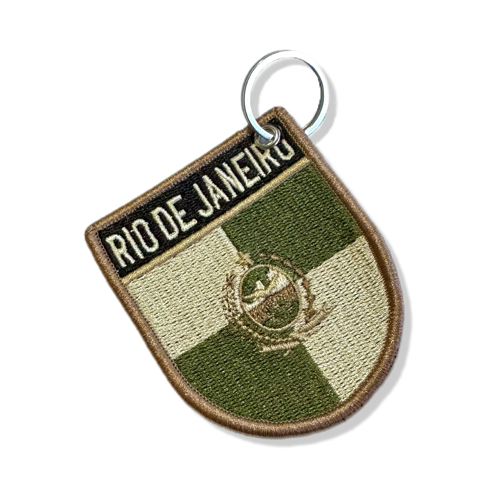 BE0136E-003 Bandeira Rio de Janeiro Brasil Patch Bordado 6,8x8,0cm - Imagem 5