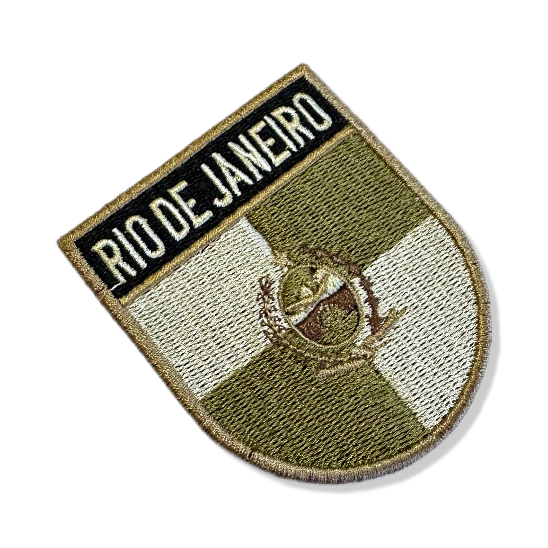 BE0136E-003 Bandeira Rio de Janeiro Brasil Patch Bordado 6,8x8,0cm - Imagem 10