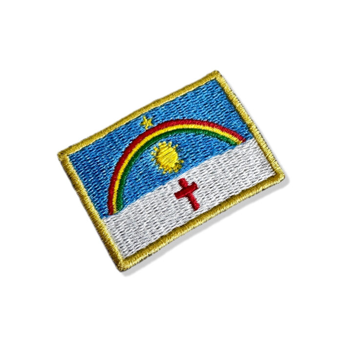 BE0420-011 Bandeira Pernambuco Patch Bordado 5,7x3,8cm