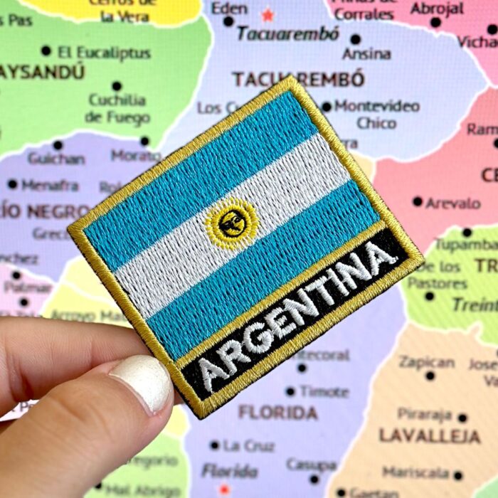 BP0032N-011 Bandeira Argentina Patch Bordado 5,7x4,8cm - Image 2