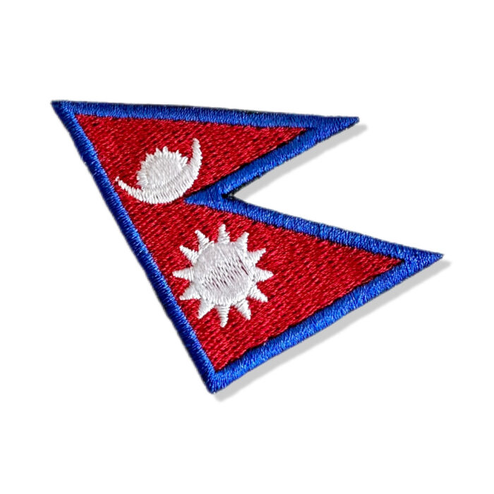 BP0041-011 Bandeira Nepal Patch Bordado 5,7x4,5cm