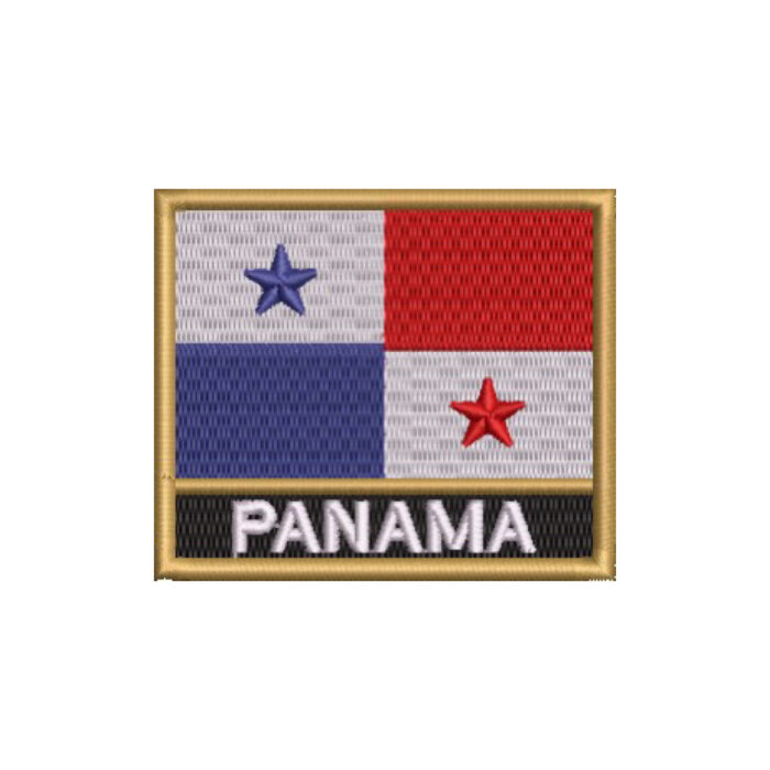 BP0102N-001 Bandeira Panamá Patch Bordado 7,5x6,3cm - Image 7