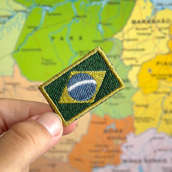 BP0403-031 Bandeira Brasil Patch Bordado 3,8x2,5cm - Image 2