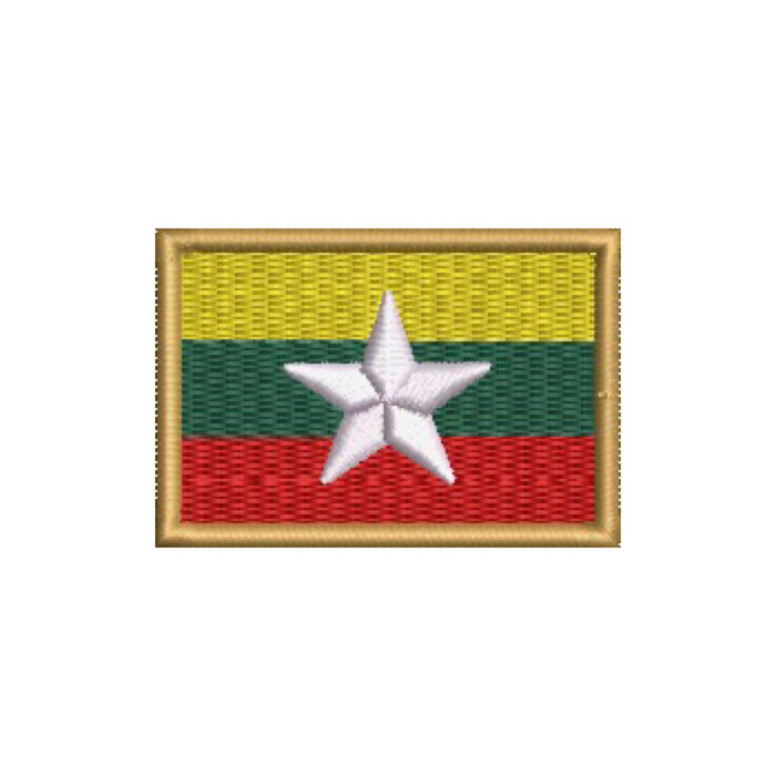 BP0412-011 Bandeira Mianmar Patch Bordado 5,7x3,8cm - Image 7