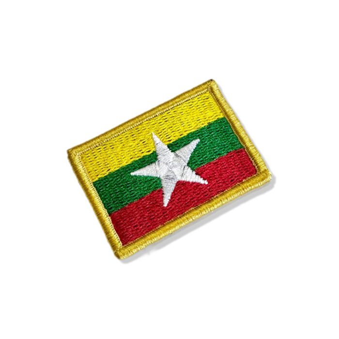 BP0412-011 Bandeira Mianmar Patch Bordado 5,7x3,8cm - Image 3