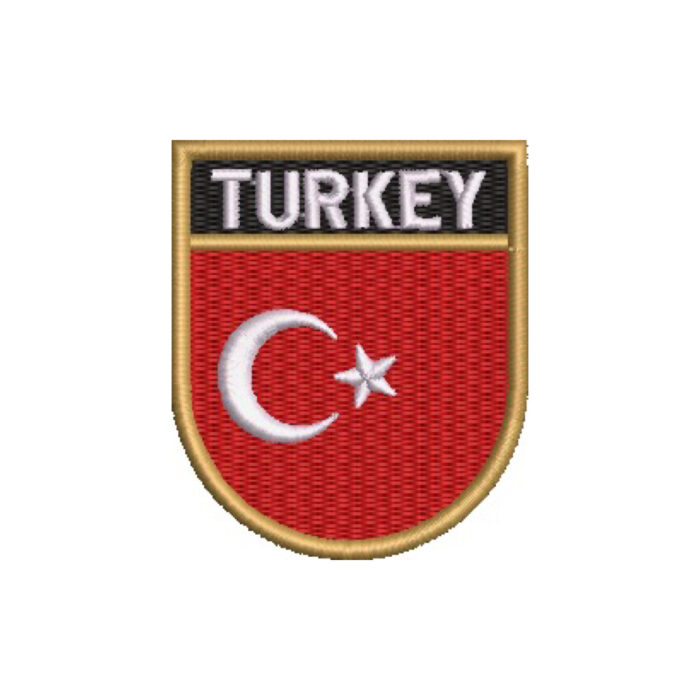 BP0428E-011 Bandeira Turquia Patch Bordado 5,7x6,8cm - Image 7