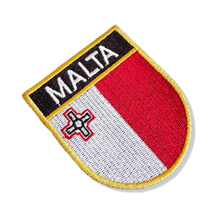 BP0435E-001 Bandeira Malta Patch Bordado 6,8x8,0cm