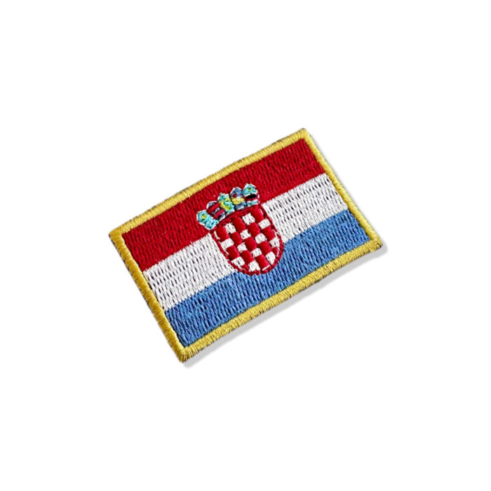 BP0436-011 Bandeira Croácia Patch Bordado 5,7x3,8cm