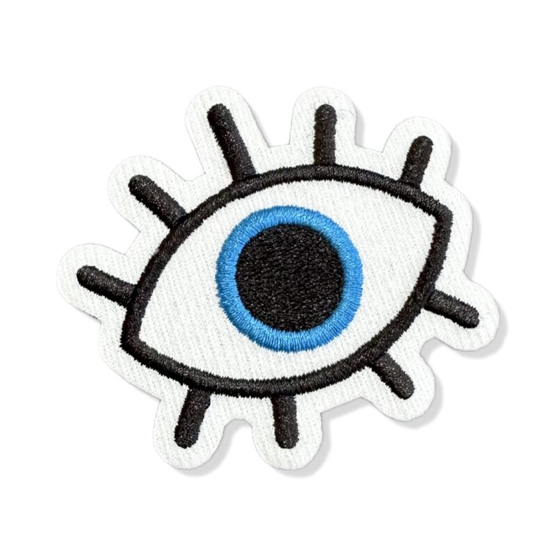 V0034-75A Olho Grego Patch Bordado 6,5x7,0cm