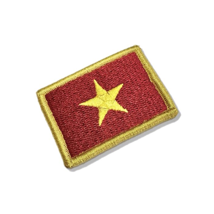 BP0411-011 Bandeira Vietnã do Norte Patch Bordado 5,7x3,8cm - Imagem 4