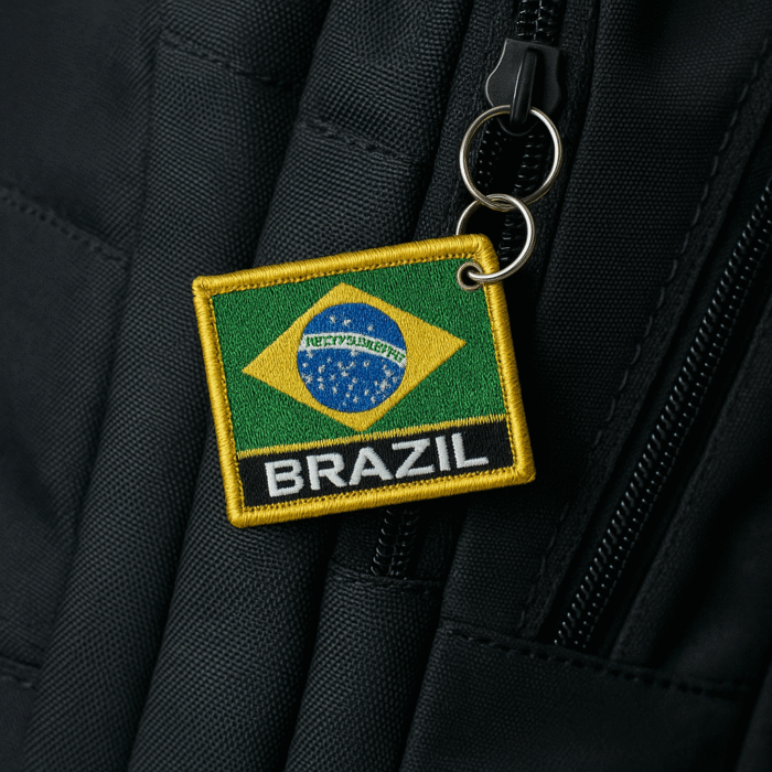 BP0420N-011 Bandeira Brazil Patch Bordado 5,7x4,8cm - Imagem 8