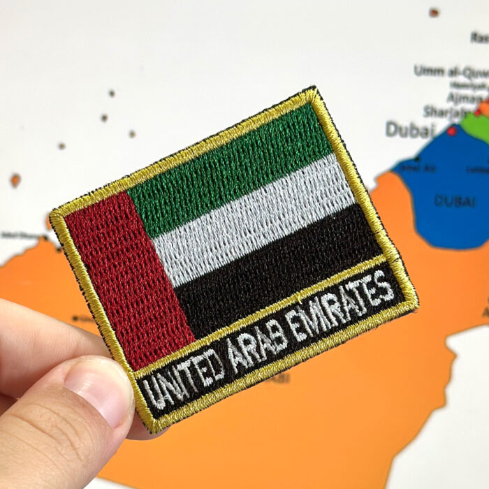 BP0210N-011 Bandeira U.A.E Patch Bordado 5,7x4,8 cm - Imagem 3