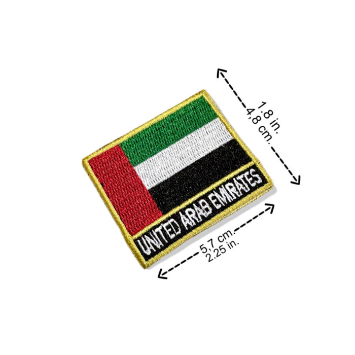 BP0210N-011 Bandeira U.A.E Patch Bordado 5,7x4,8 cm - Imagem 2