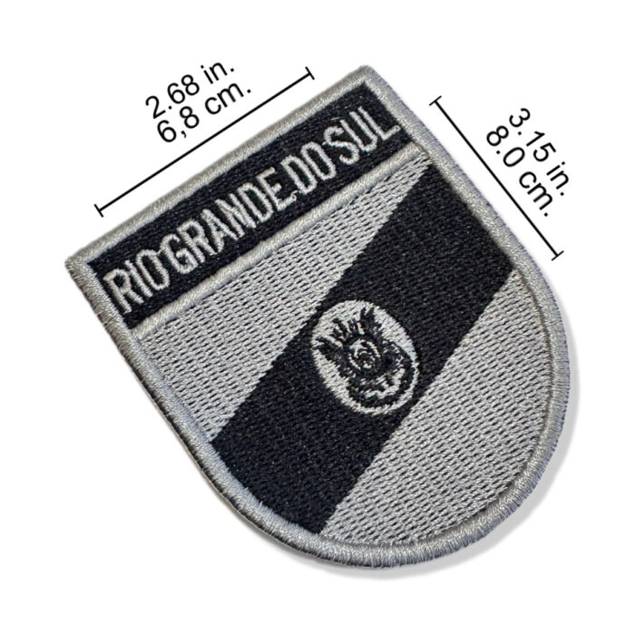 BE0019E-002 Bandeira Rio Grande do Sul Patch Bordado 6,8x8,0 - Imagem 2