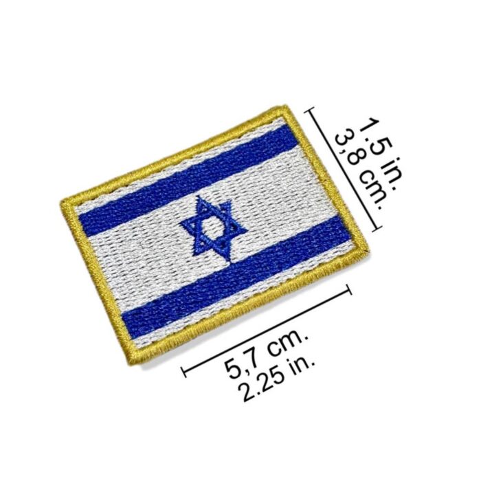 BP0009-011 Bandeira Israel Patch Bordado 5,7x3,8cm - Imagem 2