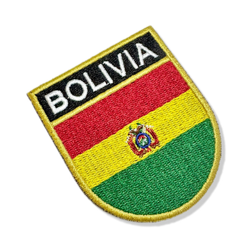 BP0029E-001 Bandeira Bolivia Patch Bordado 6,8x8