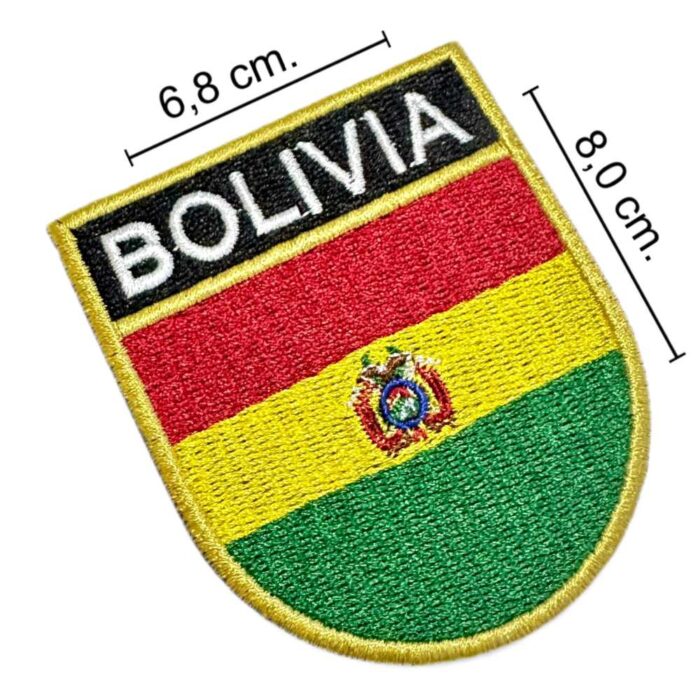 BP0029E-001 Bandeira Bolivia Patch Bordado 6,8x8 - Imagem 2